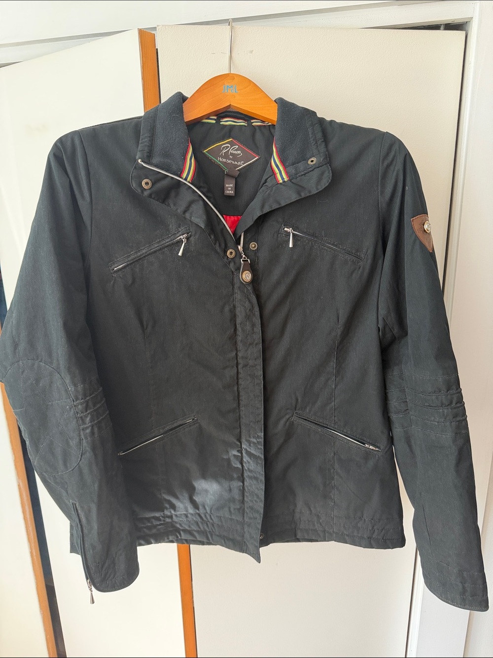 Women’s Lightweight Black Shirt Jacket with Subtle Stripe Trim